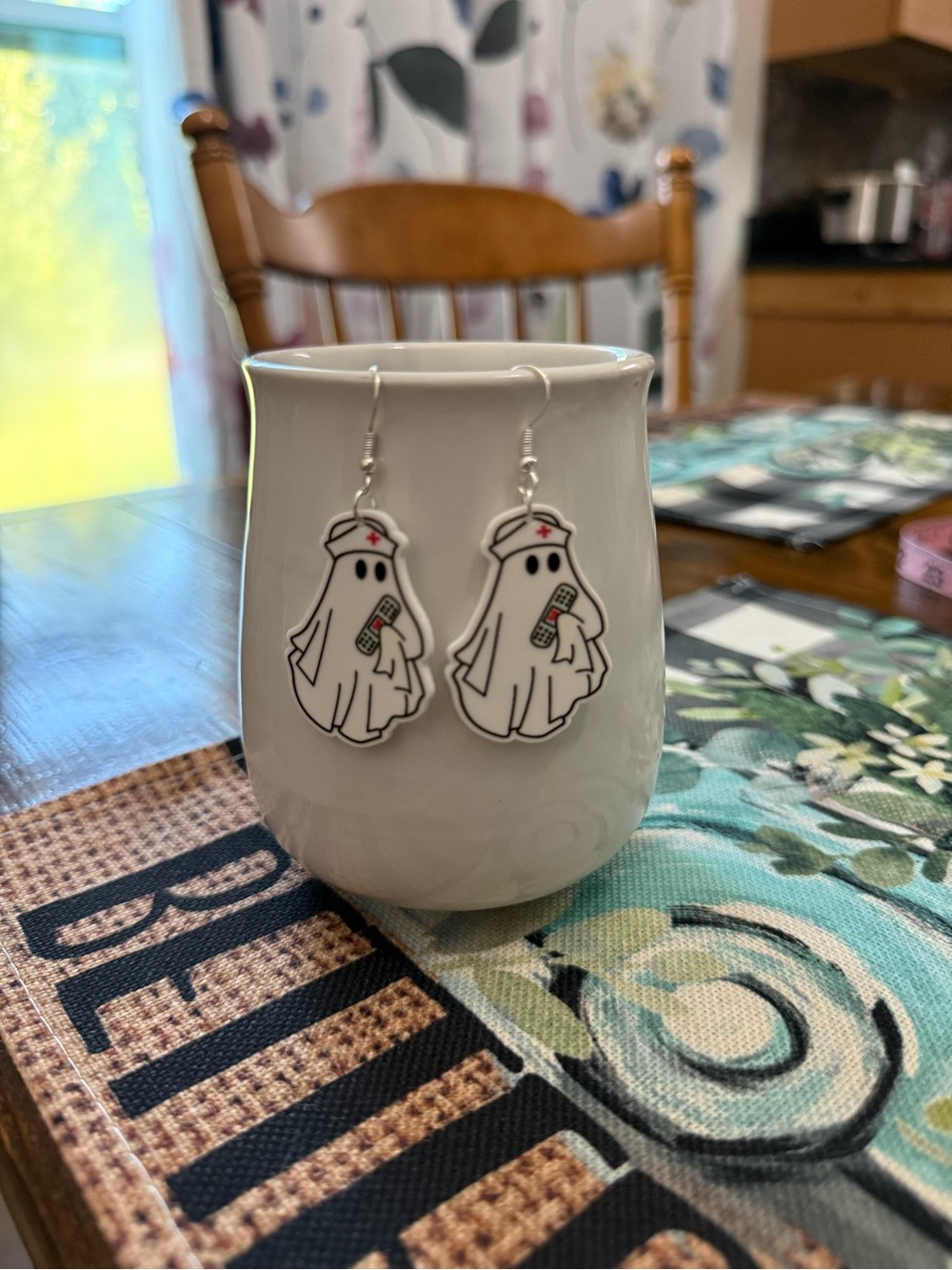 Nurse ghost 👻 earrings